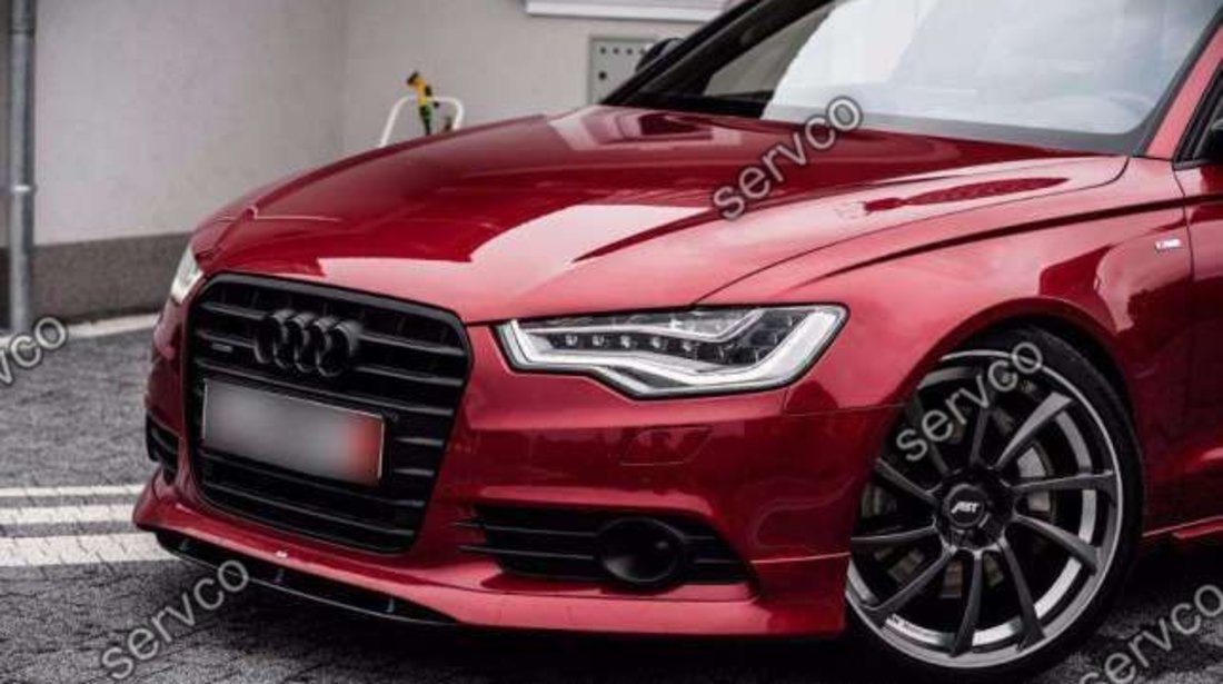 Prelungire spoiler bara fata tuning Audi A6 4G C7 2011 2012 2013 2014 ABT Sline S6 Rs6