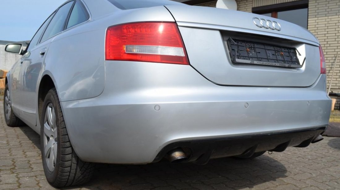 Prelungire spoiler difuzor bara spate Audi A6 C6 4F 2004 2005 2006 2007 2008 Sedan S line RS6 S6 ver1