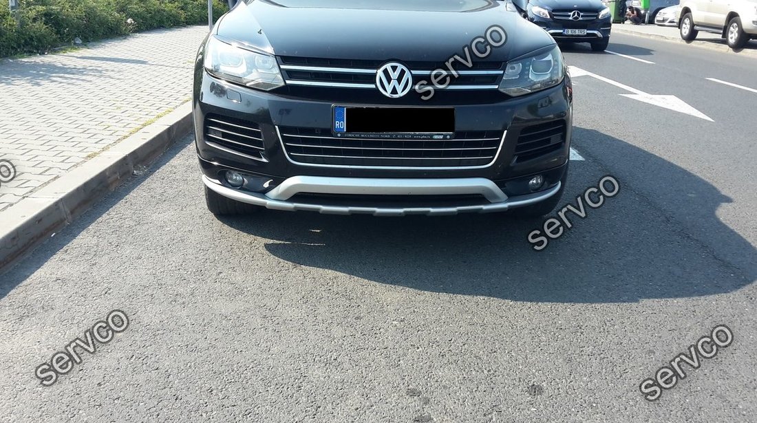 Prelungire spoiler tuning sport bara fata Vw Touareg 7P5 Rline Off Road 2011-2015 ver1