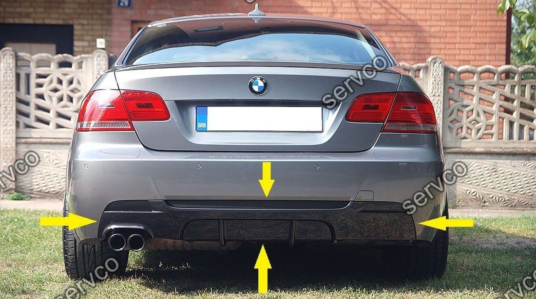 Prelungire tuning difuzor sport Aero evacuare bara spate BMW E92 E93 320 Mtech v1