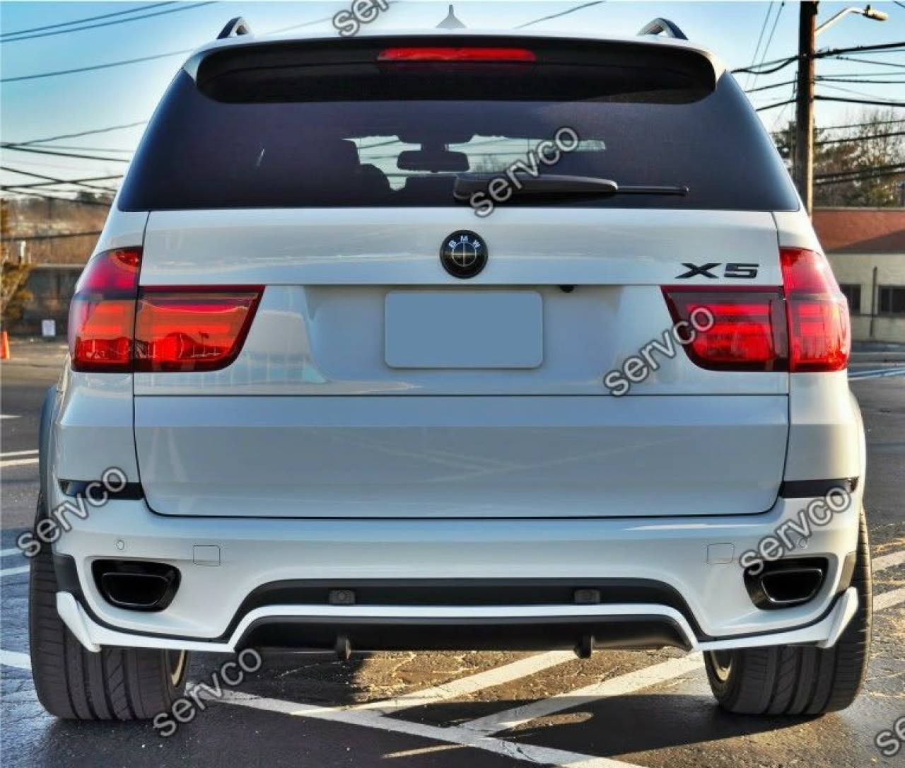 Prelungire tuning sport bara spate BMW X5 E70 LCI Aero Pachet M Tech Performance v2