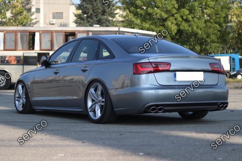 Prelungire tuning sport S6 Sline spoiler difuzor bara spate Audi A6 4G C7 RS6 2011-2014 v3