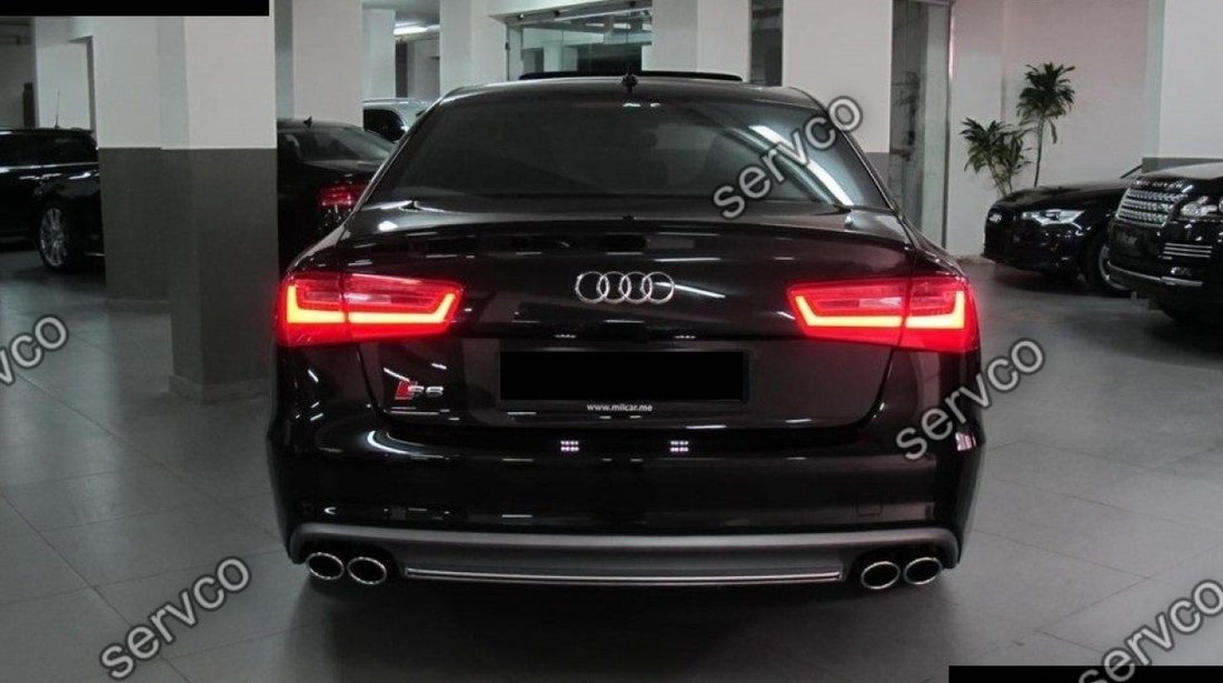 Prelungire tuning sport S6 Sline spoiler difuzor bara spate Audi A6 4G C7 RS6 2011-2014 v3