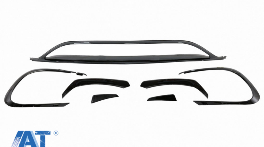 Prelungiri Bara Fata compatibil cu Mercedes CLA W117 Facelift (2016-2018) CLA45 Design Negru Lucios
