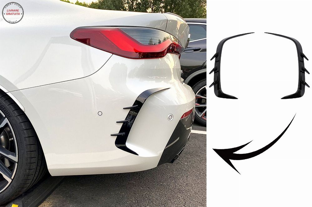 Prelungiri Extensii Bara Spate BMW Seria 4 G22 (2020+) Negru Lucios- livrare gratuita