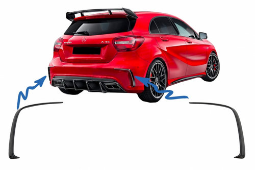 Prelungiri Extensii Bara Spate compatibil cu Mercedes A-Class W176 (2012-2018) A45 Design RBSPMBW176...