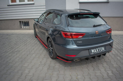 Prelungiri Spate Splitere laterale V.4 Seat Leon Cupra Mk3 FL Sportstourer SELE3FCUST-RSD1RRED+RSD1G