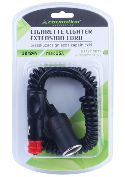 Prelungitor Extensie Priză Brichetă Hq Cu Priză Euro / Din 12V / 24V 15A 3M Carmotion 58623