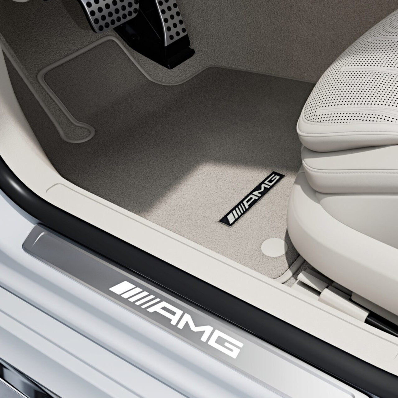 Presuri Originale velour Bej - Mercedes S Klasse W222 AMG ( 2013 - 2020 )