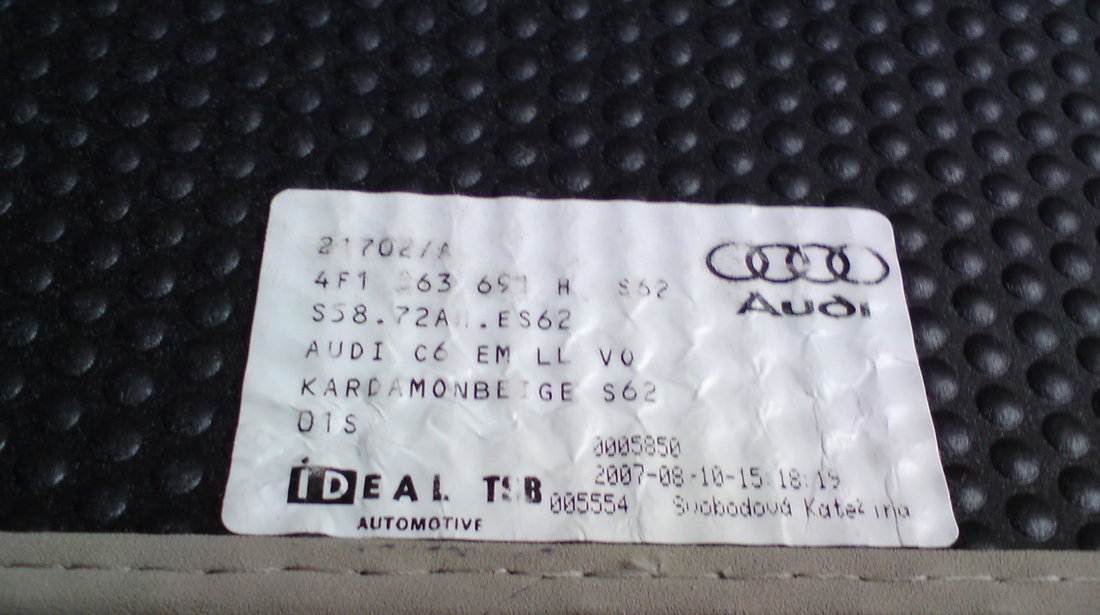 Presuri Originale Velur - Audi A6 / 4F  ( 06' - 10' )