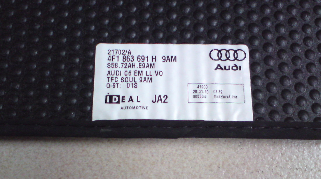 Presuri Originale Velur - Audi A6 / 4F  ( 06' - 10' )