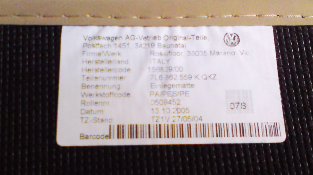 Presuri Originale Vw Touareg  ( 2002 - 2010 ) Bej