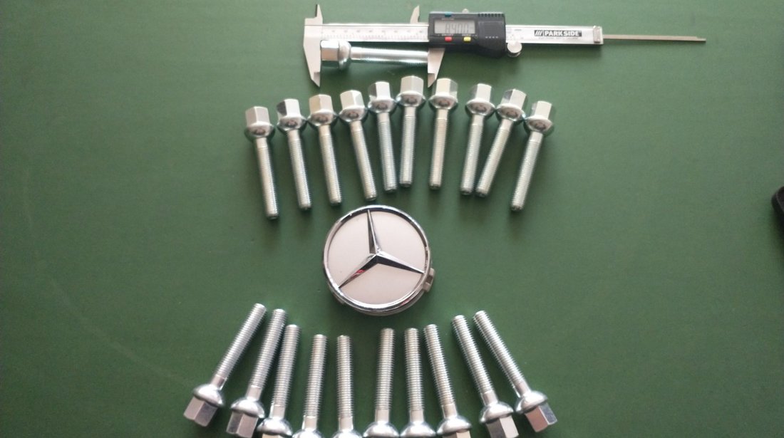 Prezoane lungi 60 mm filet Mercedes M12 x 1,5 filet 60 mm cap Semisferic Orice model
