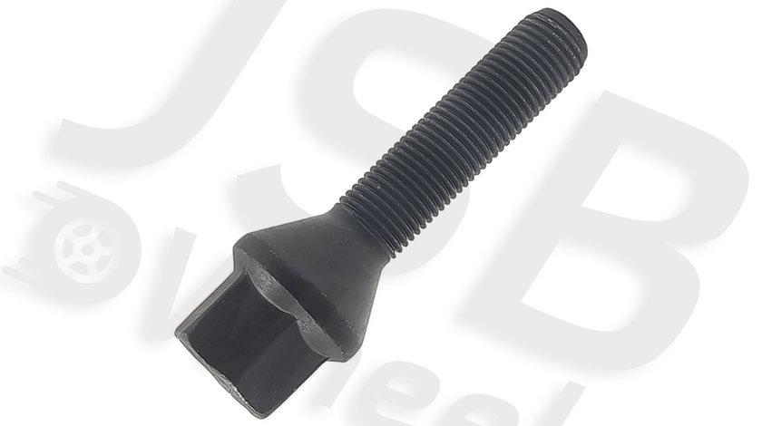 Prezoane negre jante aliaj noi M12x1.25 45mm Alfa,Fiat,Peugeot,Citroen