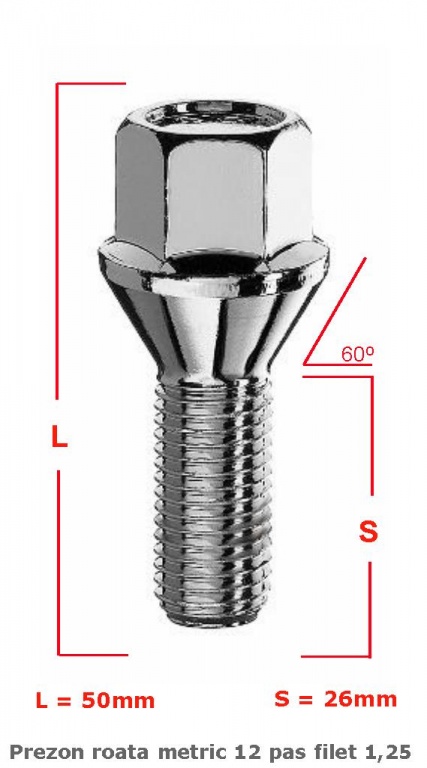 PREZON ROATA METRIC 12 PAS FILET 1,25 26MM CONIC – COD P122526C