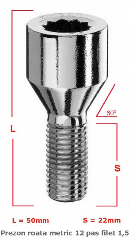 PREZON ROATA METRIC 12 PAS FILET 1,5 24MM IMBUS – COD P121524IC