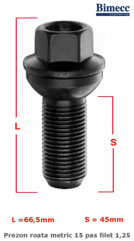 PREZON ROATA METRIC 15 PAS FILET 1,25 45MM SFERIC – COD P152545SB