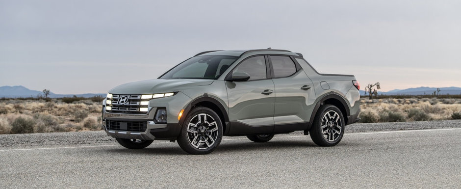 Prima camioneta de la Hyundai a primit un facelift major. Noua versiune a modelului Santa Cruz se lauda cu un design SF la exterior si o unitate Turbo de 2.5 litri Prima camioneta de la Hyundai a primit un facelift major. Noua versiune a modelului Santa Cruz se lauda cu un design SF la exterior si o unitate Turbo de 2.5 litri