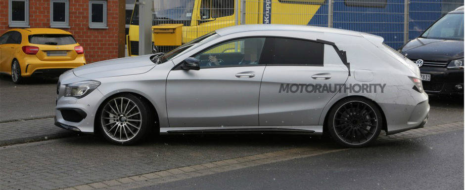 Primele imagini spion cu noul Mercedes CLA45 AMG Shooting Brake