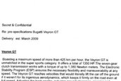 Primele informatii despre Bugatti Veyron GT