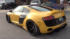 Primul Audi R8 de la Liberty Walk nu poate fi altfel decat... extrem de lat si jos