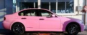 Primul BMW seria 3 roz, prins in Romania!
