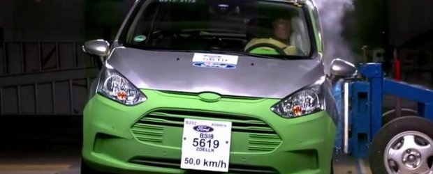 Primul crash-test cu noul Ford B-Max construit la Craiova