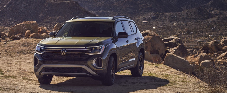 Primul Volkswagen Atlas Peak Edition din istorie a debutat oficial. Cel mai nou SUV al nemtilor are un motor turbo de 269 de cai si ofera anvelope all-terrain pentru performante crescute in off-road