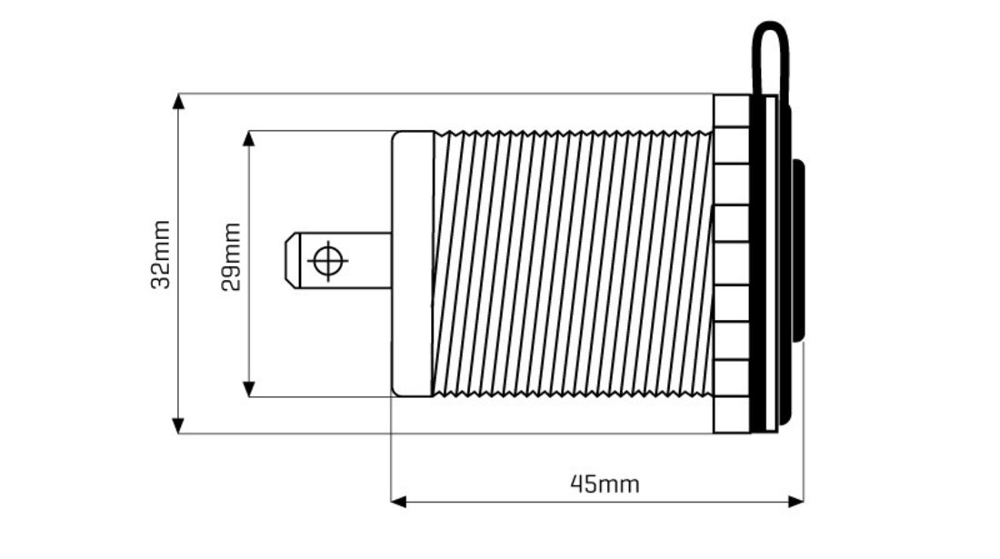 Priză încorporată 12v / 24v Carmotion 58083