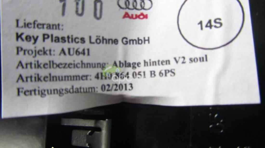 Priza Auto 12V Interior Audi A8 4H originala 4H0864051B