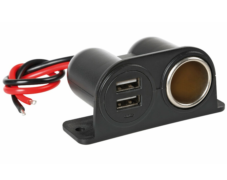 Priza Auto Cu Incarcator 2 x USB Lampa Extra Power 12V / 24V LAM38967