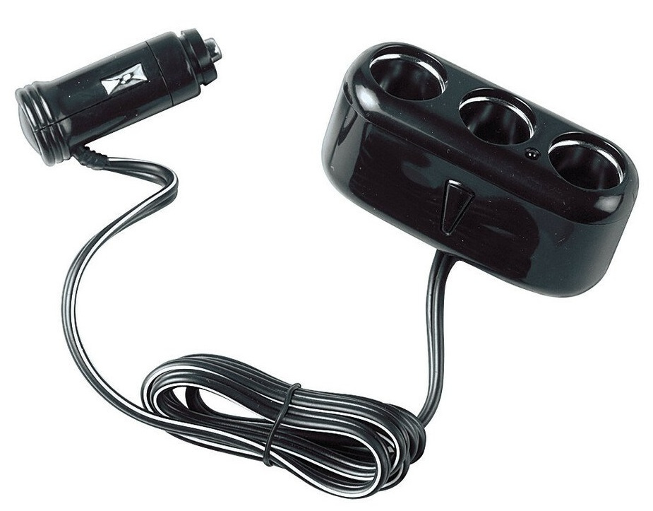 Priza Auto cu Prelungitor Lampa Triple Socket 12/24V LAM39059