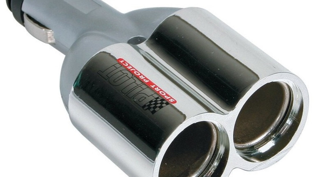 Priza Bricheta Dubla Lampa Dual Muffler, 12/24V LAM39080