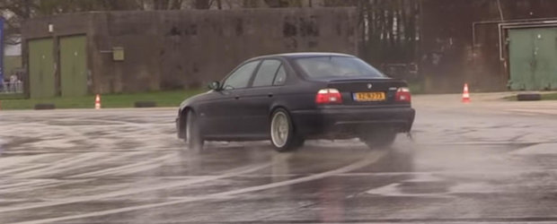 Proba de indemanare pe asfalt ud cu un BMW M5. Iti era dor de sunetul unui V8 aspirat?