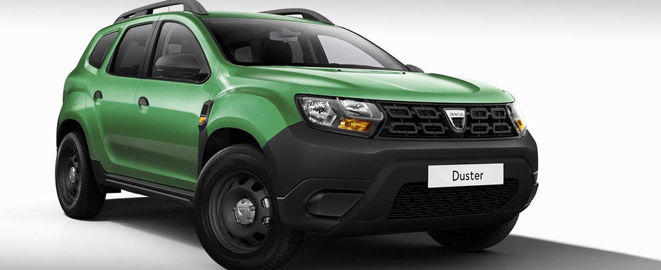 Probabil asta primesti daca nu platesti nimic in plus. Cum arata noua Dacia Duster cu bare negre si fara jante din aliaj