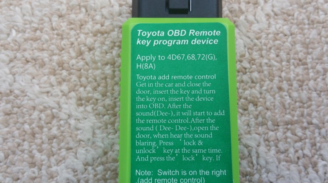 Programator chei toyota prin OBD Toyota G si Toyota H Chip 4D67 68 72(G) H(8A)