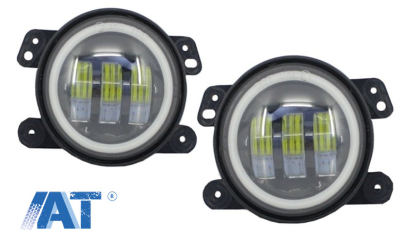 Proiectoare Ceata Full LED CREE Dublu compatibil cu JEEP Wrangler JK (2007-2017)