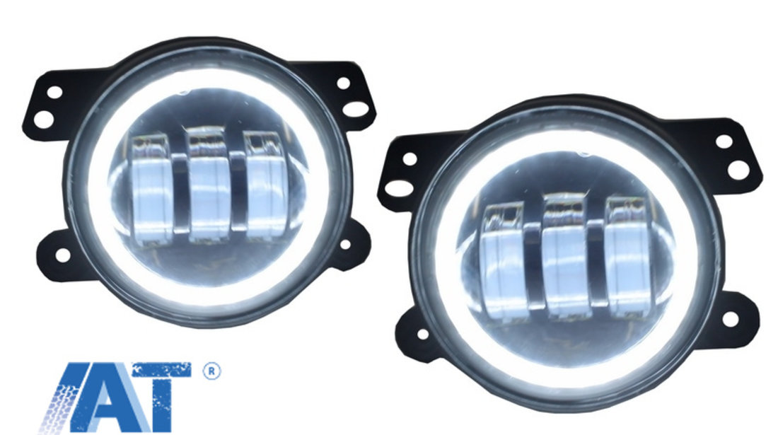 Proiectoare Ceata Full LED CREE Dublu compatibil cu JEEP Wrangler JK (2007-2017)