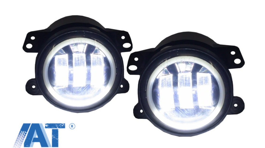 Proiectoare Ceata Full LED CREE Dublu compatibil cu JEEP Wrangler JK (2007-2017)