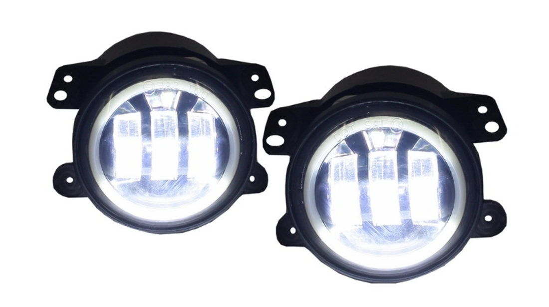 Proiectoare Ceata Full LED CREE Dublu compatibil cu JEEP Wrangler JK (2007-2017) FLJEWR4D