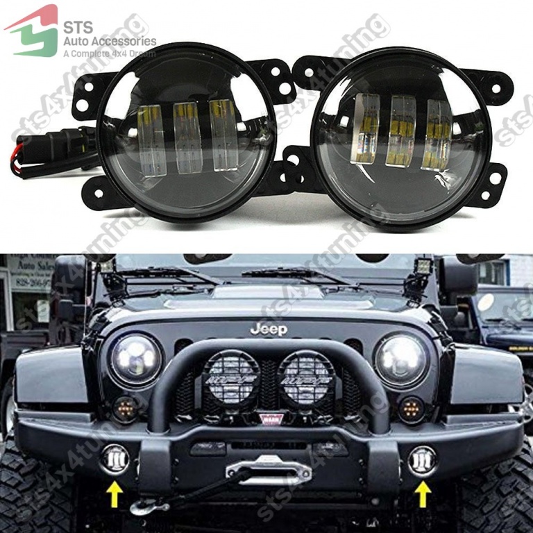 PROIECTOARE CU LED JEEP WRANGLER JK 2007-2017 [V2]