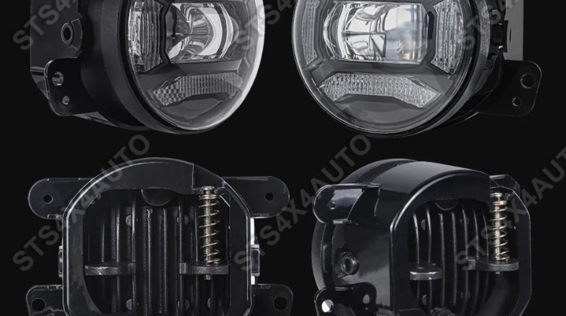 PROIECTOARE DAYLINE CU LED JEEP WRANGLER JK 2007-2017 4" [KK DSN]