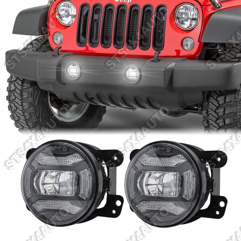 PROIECTOARE DAYLINE CU LED JEEP WRANGLER JK 2007-2017 4" [KK DSN]