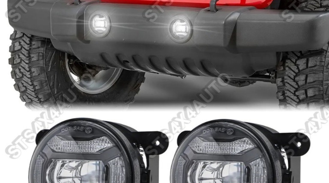 PROIECTOARE DAYLINE CU LED JEEP WRANGLER JK 2007-2017 4" [KK DSN]