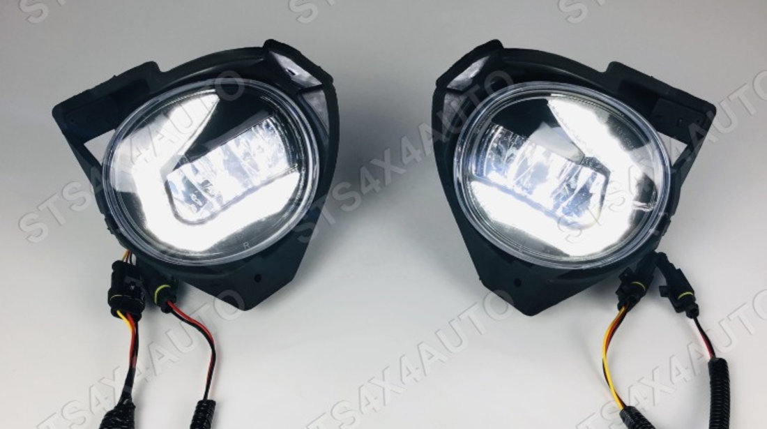 PROIECTOARE LED CU LUMINI DE ZI DRL SI SEMNALIZARE TOYOTA HILUX VIGO 2009-2011 [V2]