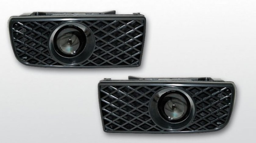 Proiector ceata BMW E36 model Negru cu grile