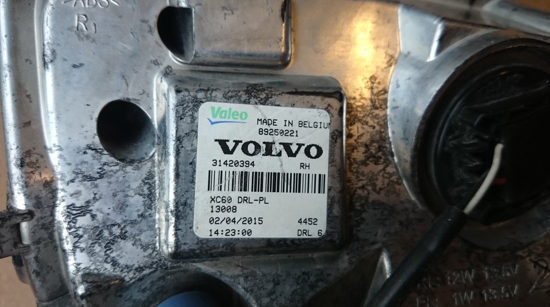 Proiector ceata lumini de zi dreapta Volvo XC60 (2014-2017) cod 31420394