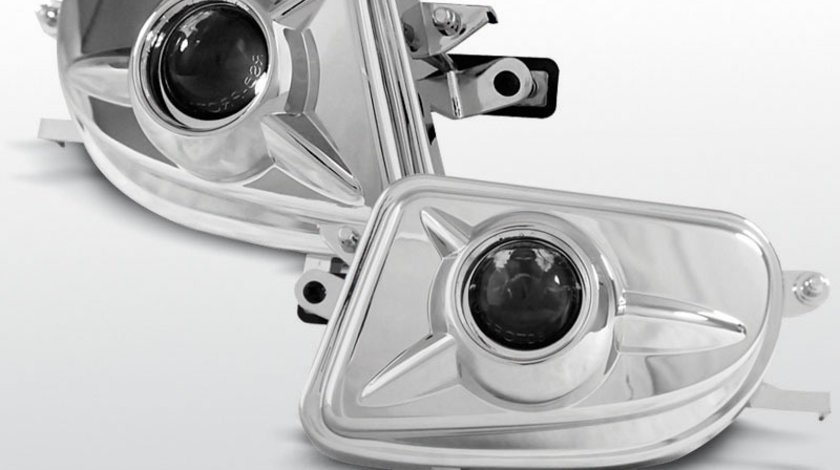 Proiector ceata Mercedes W210 / SLK / CLK Cromat cu Lupa