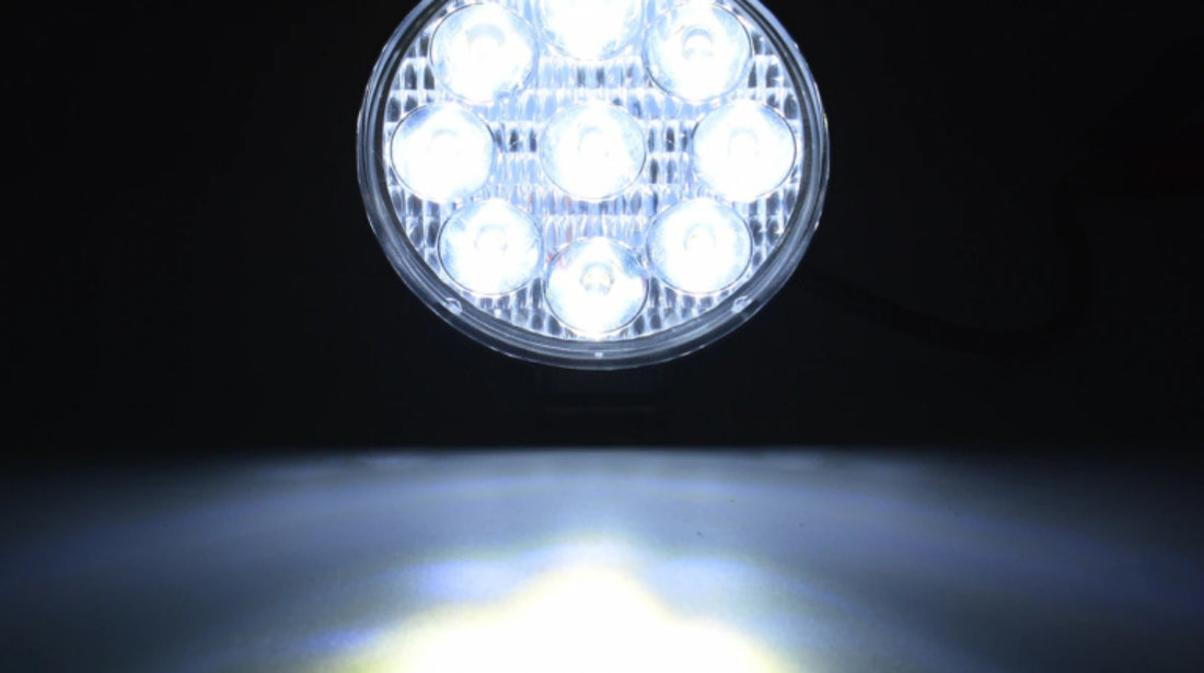 Proiector Led 27W 12/24V 6000K Rotund PL 027