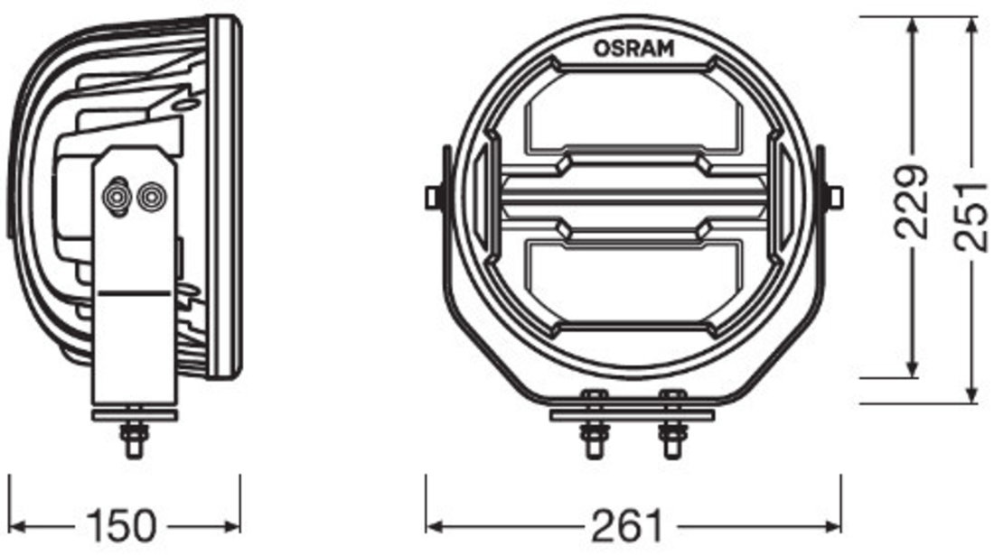 PROIECTOR LED 6000K, 3500 LM - LEDriving ROUND MX260-CB OSRAM LEDDL112-CB OSRAM